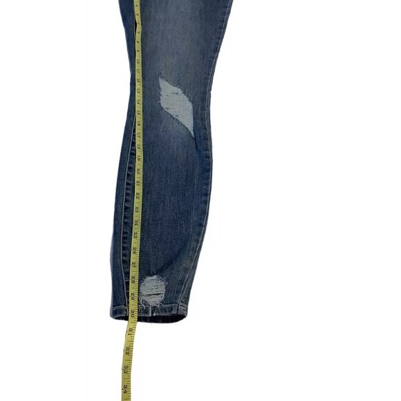 INC Denim Skinny Leg Regular Fit Mid Rise Blue Denim Jeans Womens Size 2 - Picture 5 of 12